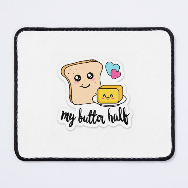 Item preview, My Butter Half Cute Toast and Butter Sticker | Funny Food Pun Love Design | Kawaii Couple Gift designed and sold by StyloStudio.