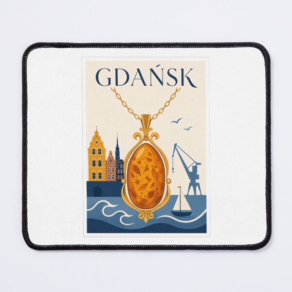Item preview, Gdańsk Amber Pendant Travel Art designed and sold by Beyond Destinations.