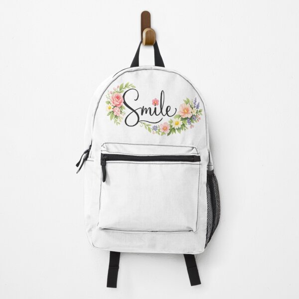 Item preview, Smile Floral Typography Watercolor Flower Wreath Art designed and sold by myforestfog.