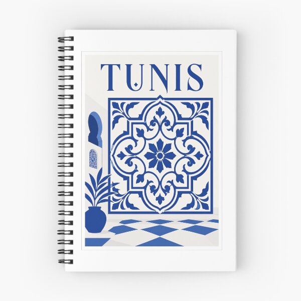 Item preview, Tunis Blue Ceramic Tile Poster designed and sold by Beyond Destinations.