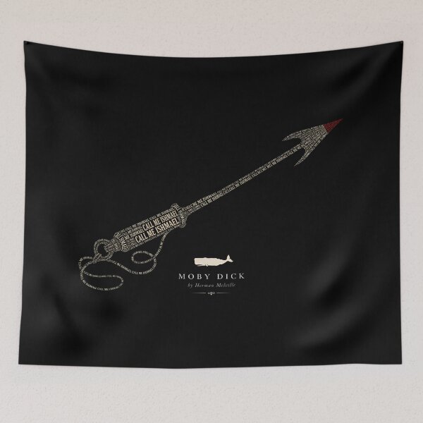 Item preview, Call Me Ishmael Moby Dick Typography Harpoon Word Cloud Art designed and sold by Fenay Designs.