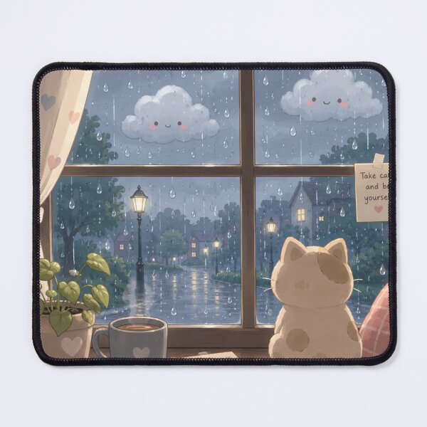 Item preview, Cozy Rainy Day Cat Watching Window designed and sold by 0606PM.