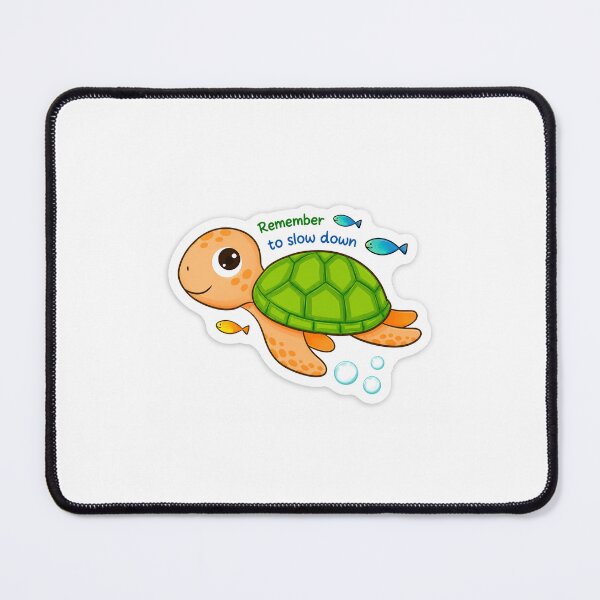 Item preview, Remember to Slow Down Cute Sea Turtle Sticker | Positive Mindfulness Quote | Kawaii Ocean Animal designed and sold by StyloStudio.