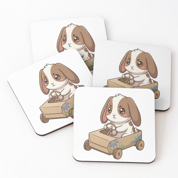 Item preview, Cute Bunny Driving Cardboard Car designed and sold by Ella_Sketch.