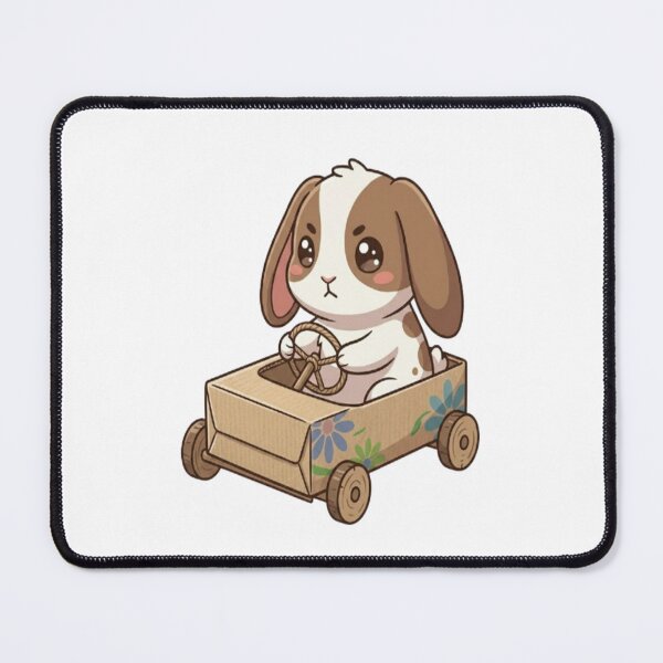 Item preview, Cute Bunny Driving Cardboard Car designed and sold by Ella_Sketch.