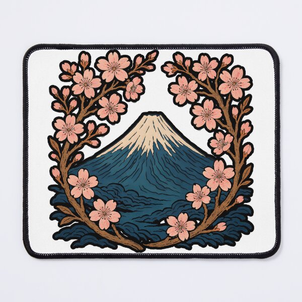 Item preview, Mount Fuji and Cherry Blossoms designed and sold by WabiSabi-Do.