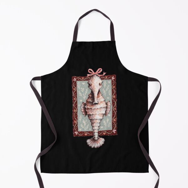 Item preview, Hand Painted Folk Art Seahorse with Pink Bow designed and sold by OceansMatter.