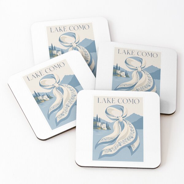 Item preview, Lake Como Silk Scarf Travel Poster designed and sold by Beyond Destinations.