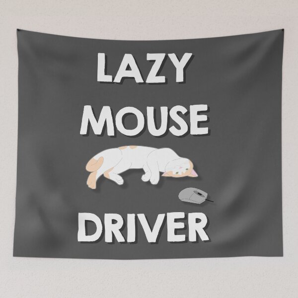 Item preview, Lazy mouse driver computer nerd cat designed and sold by MyPriond.