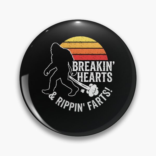 Item preview, Breakin Hearts Rippin Farts Bigfoot Sunset Camp Humor designed and sold by FreshVibe Prints.