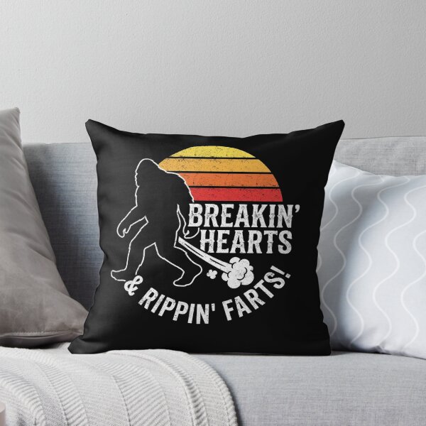 Item preview, Breakin Hearts Rippin Farts Bigfoot Sunset Camp Humor designed and sold by FreshVibe Prints.
