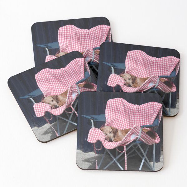 Item preview, Perro salchicha soñoliento en una silla plegable. designed and sold by Gaynor-dI.