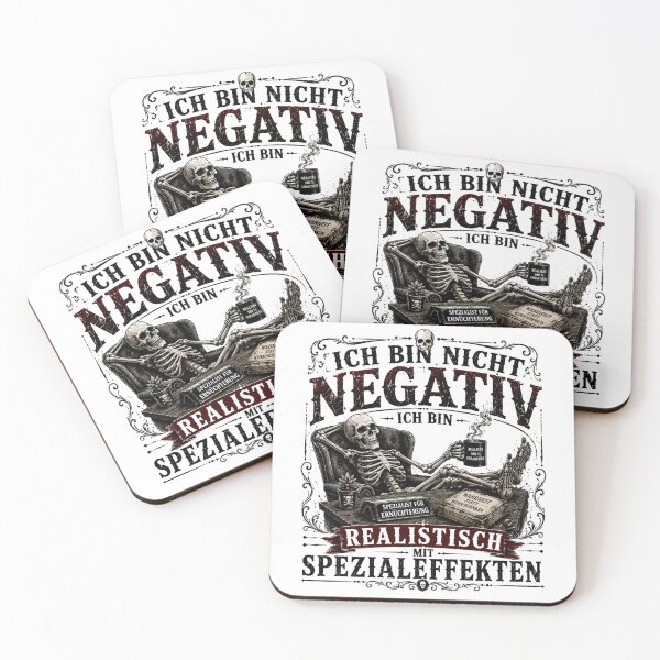 Item preview, I'm not negative – I'm realistic with special effects | Sarcastic vintage design designed and sold by Peter Kaul.