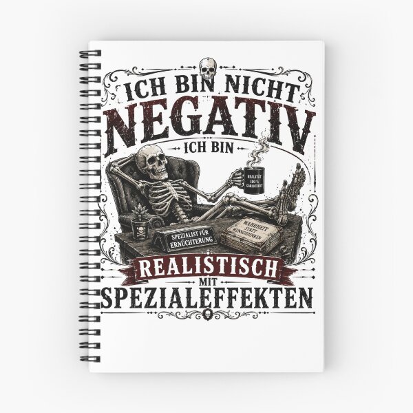 Item preview, I'm not negative – I'm realistic with special effects | Sarcastic vintage design designed and sold by Peter Kaul.