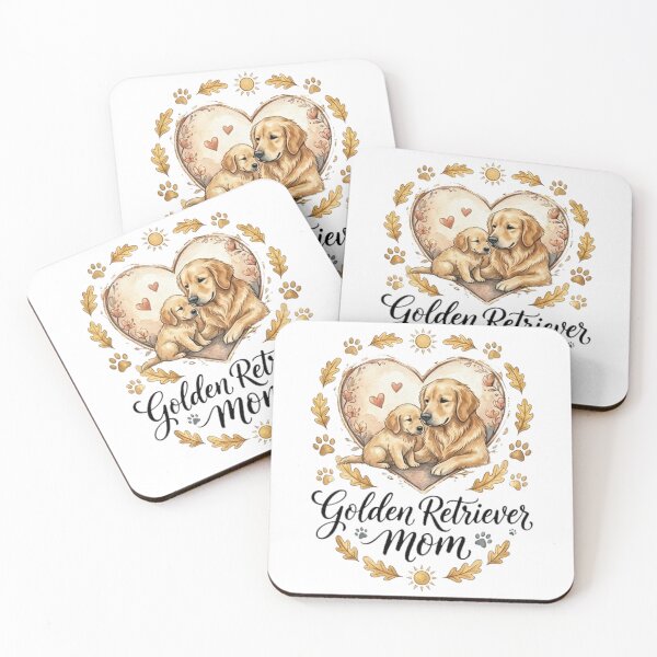 Item preview, Golden Retriever Mom and Puppy Heart designed and sold by YounexxART.