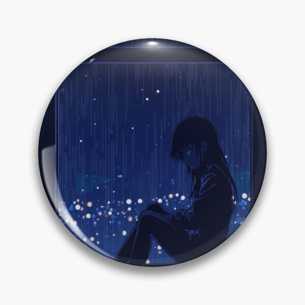 Item preview, Melancholic Lofi Girl Rainy Night designed and sold by LandB Digital.