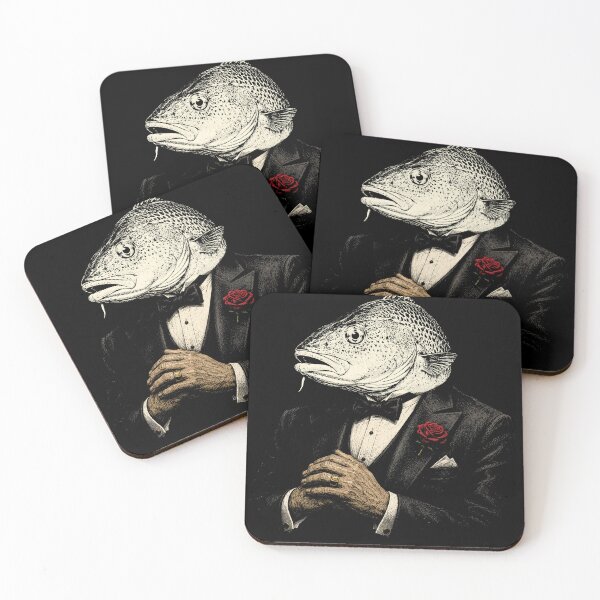 Item preview, The Codfather Funny Fish Mafia Boss Vintage Engraving designed and sold by AdyKurniawan.