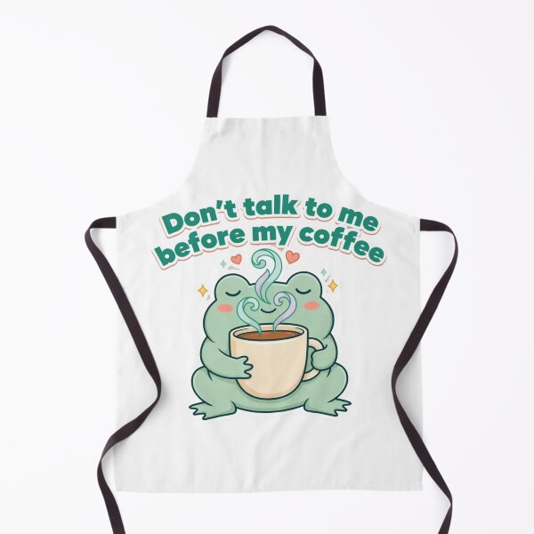 Item preview, Cute Frog Don't Talk Before Coffee designed and sold by Desola-Studio.