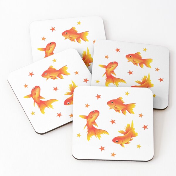 Item preview, Watercolor Goldfish and Stars – Cute Orange Fish Swirl Illustration designed and sold by RaresS.