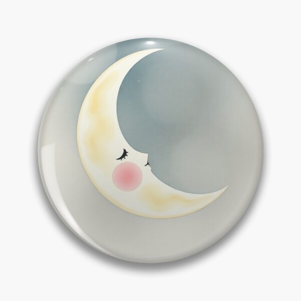 Item preview, Minimalist Sleeping Crescent Moon Nursery Art designed and sold by Vida e Arte.