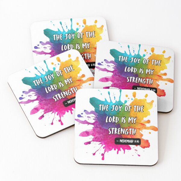 Item preview, Colourful splash - The Joy of the Lord is My Strength designed and sold by The Tired Mamma.