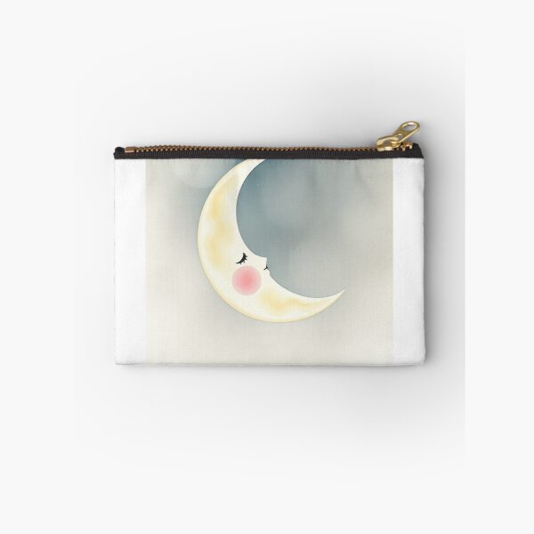 Item preview, Minimalist Sleeping Crescent Moon Nursery Art designed and sold by Vida e Arte.