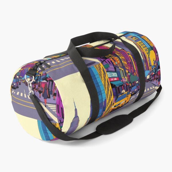 Item preview, Neon New York Street – Colorful Empire State Building Cityscape Illustration designed and sold by DafraDesign.