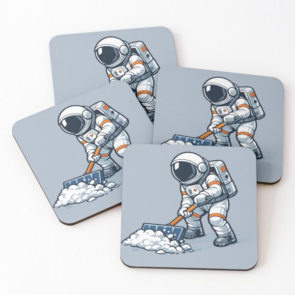 Item preview, Astronaut Snow Shoveling designed and sold by BROHLine Studio.