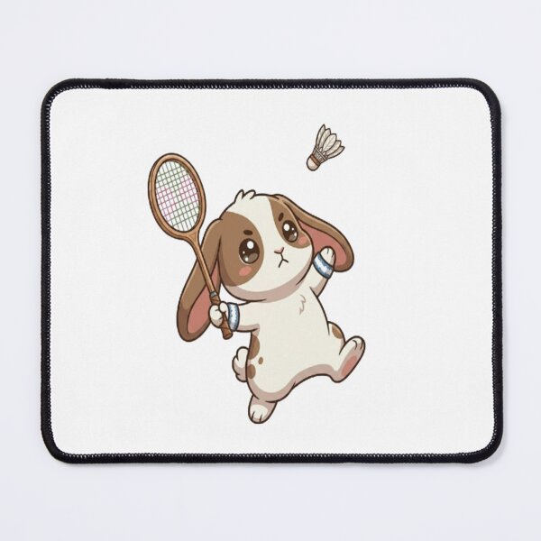 Item preview, Cute Bunny Playing Badminton Sport designed and sold by Ella_Sketch.