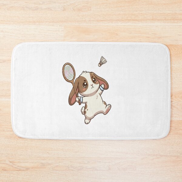 Item preview, Cute Bunny Playing Badminton Sport designed and sold by Ella_Sketch.