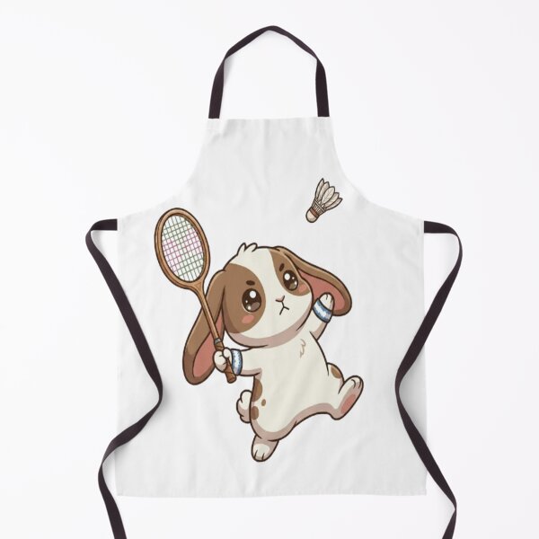 Item preview, Cute Bunny Playing Badminton Sport designed and sold by Ella_Sketch.