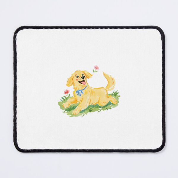 Item preview, Playful Golden Retriever Cartoon Illustration designed and sold by BrewChef.
