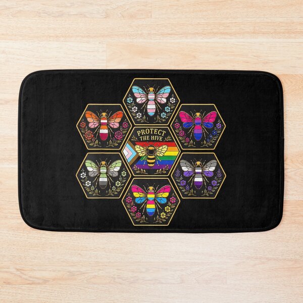 Item preview, Protect the Hive LGBTQ Bee Bisexual Nature Gay Pride Support  designed and sold by cakematel.
