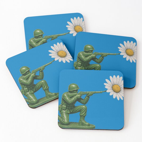 Item preview, Vintage Green Army Man Peace Daisy Flower Retro Toy designed and sold by AdyKurniawan.