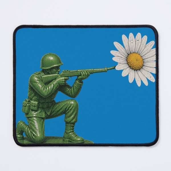 Item preview, Vintage Green Army Man Peace Daisy Flower Retro Toy designed and sold by AdyKurniawan.