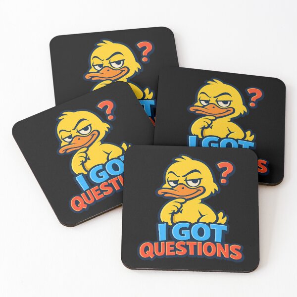 Item preview, I Got Questions Funny Suspicious Duck Design designed and sold by TeeTimeTreasure.