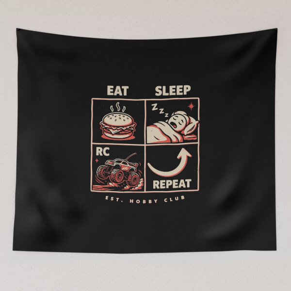 Item preview, Eat Sleep RC Repeat - Funny RC Racing Vintage designed and sold by No Excuses Supply.