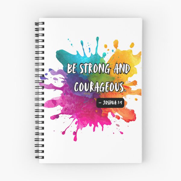 Item preview, Colourful splash - Be Strong and Courageous designed and sold by The Tired Mamma.