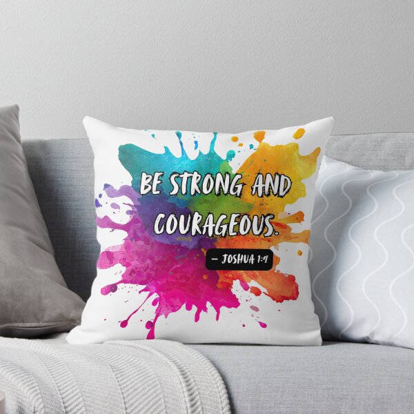 Item preview, Colourful splash - Be Strong and Courageous designed and sold by The Tired Mamma.
