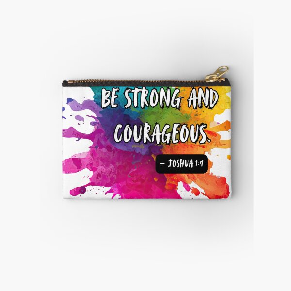 Item preview, Colourful splash - Be Strong and Courageous designed and sold by The Tired Mamma.