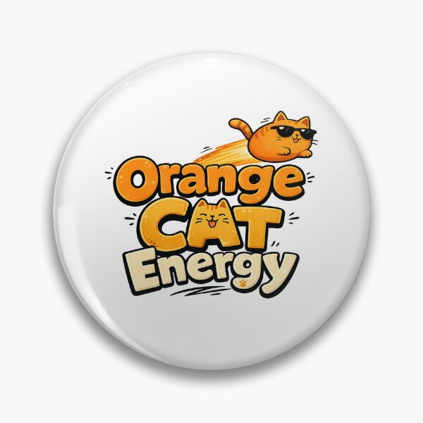 Item preview, Orange Cat Energy Funny Ginger Cat Meme Quote designed and sold by Salwastore.