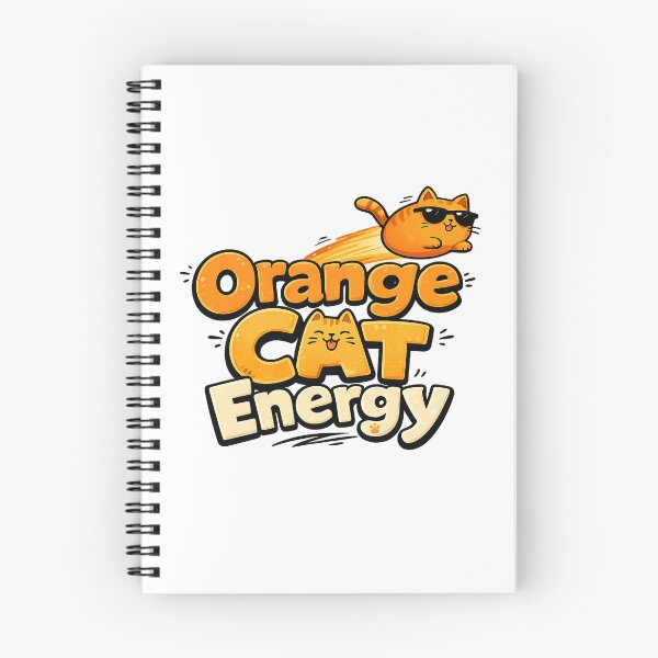 Item preview, Orange Cat Energy Funny Ginger Cat Meme Quote designed and sold by Salwastore.