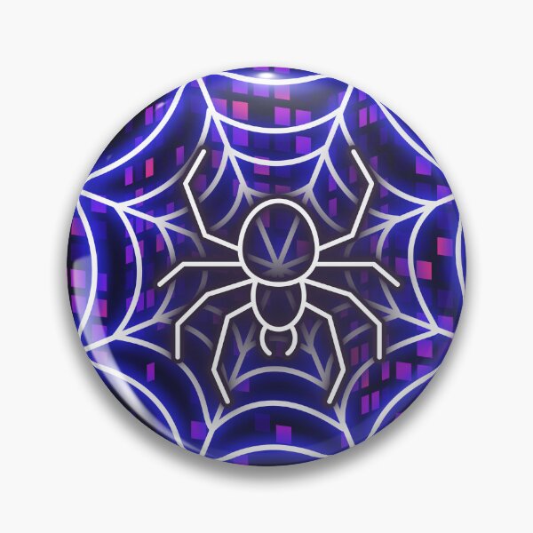 Item preview, Cyberpunk Neon Spider Web City - Glowing Retro Gaming Halloween Sticker designed and sold by alalame.