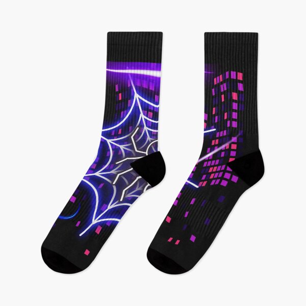 Item preview, Cyberpunk Neon Spider Web City - Glowing Retro Gaming Halloween Sticker designed and sold by alalame.