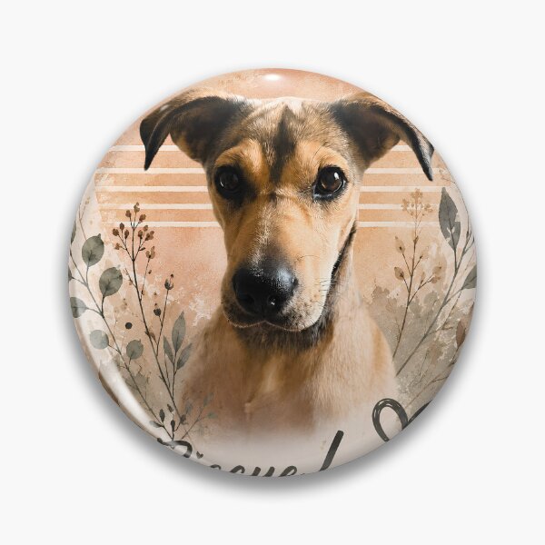 Item preview, escue Love Watercolor Dog Portrait – Adopt Don't Shop Dog Lover Design designed and sold by LinaDesign Store.