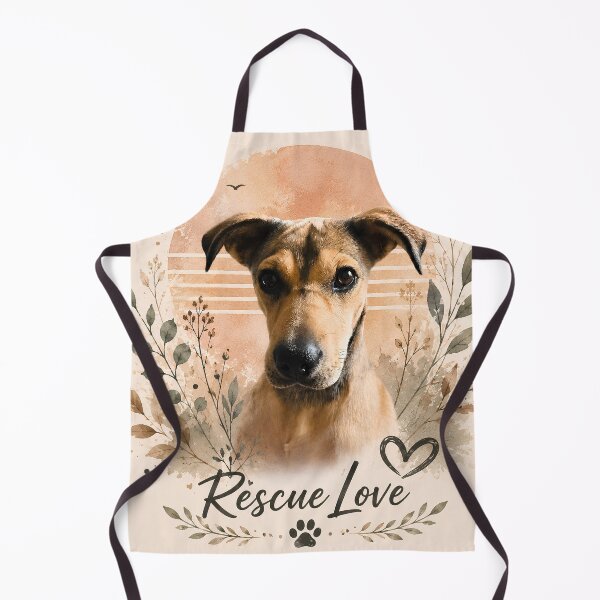 Item preview, escue Love Watercolor Dog Portrait – Adopt Don't Shop Dog Lover Design designed and sold by LinaDesign Store.