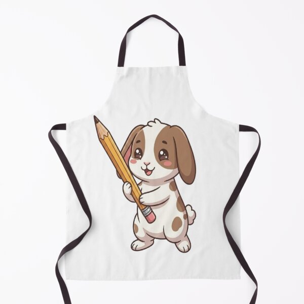 Item preview, Cute Bunny Holding Big Pencil designed and sold by Ella_Sketch.