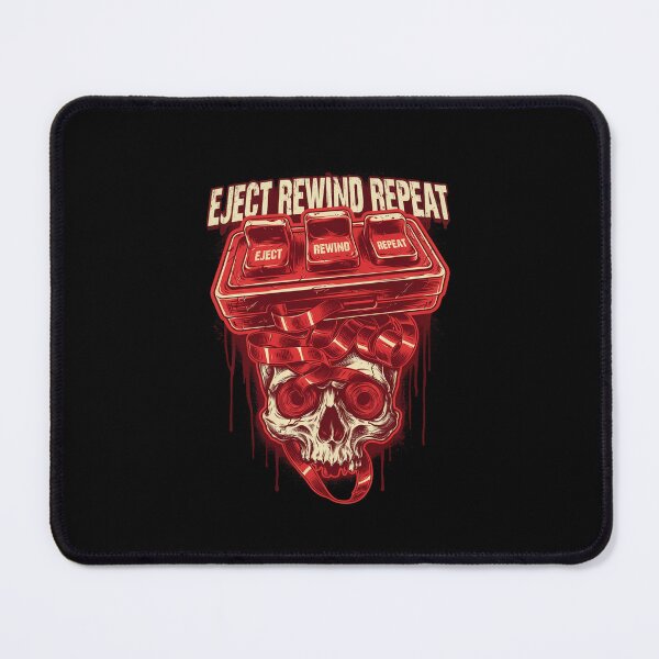 Item preview, Eject Rewind Repeat, Retro VHS Horror Skull Vintage 80s Graphic designed and sold by CryptReel.