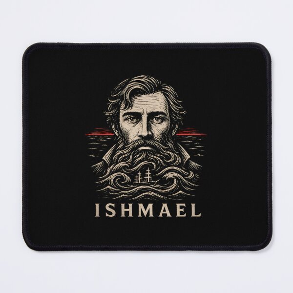 Item preview, Moby Dick Ishmael Sea Wave Beard Woodcut Literary Art designed and sold by Fenay Designs.