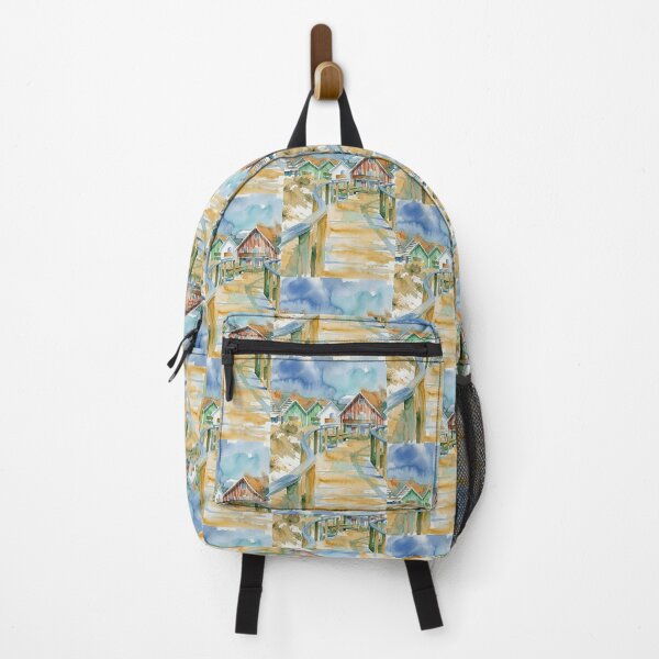Item preview, Costa Nova Striped Beach Houses Watercolor designed and sold by caracatita75.
